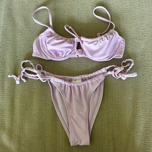 target brand light purple / lavender bikini
both top & bottoms are XSmall